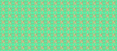 Raster eskiz deseni, altın antika ortaçağ dekoratif yaprakları ve yeşil, bej ve nötr renklerde altın desenli süslemeler. Kraliyet lüksü, altın barok kumaş rengi..