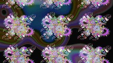 Raster deseni. Yumuşak, mavi renkte yaz çiçekleri. Küçük çiçekteki sevimli çiçek deseni. Raster illüstrasyonu.