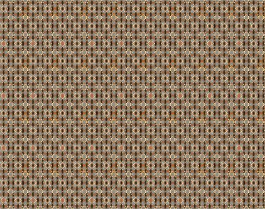 Düz Çiçek Elementleri Tasarımı. Kahverengi ve gri renkli çiçekler. Sevimli çiçek raster deseni. Renkli Bahar Teması çizim şablonu.