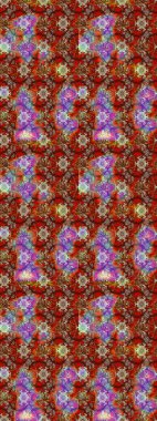 Kahverengi ve kırmızı renkli şirin çiçek desenleri. Düz Çiçek Elementleri Tasarımı. Raster Modaya uygun kumaş deseni. Renkli Bahar Teması çizim şablonu.