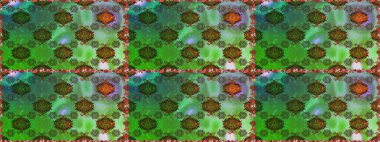 Renkli Bahar Temalı Kusursuz Arkaplan. Raster illüstrasyonu. Çiçek deseni. Kusursuz Chichi kumaş deseni. Düz Çiçek Elementleri Tasarımı.