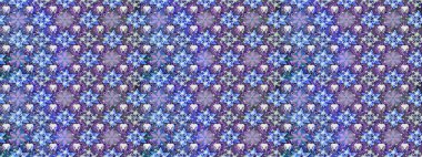 El çizimi. Suluboya çizimi. Mavi ve mor renkli çiçekler. Çiçekli çizim deseni.