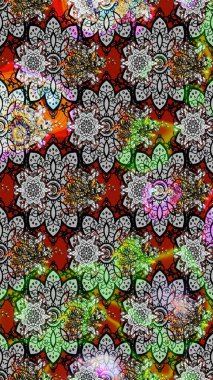 Hediye ambalaj kağıdı, tebrik kartları, posterler ve pankart tasarımı. Raster düz çiçek çizim deseni. Gri ve siyah renkte çiçekler.