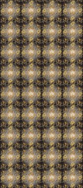 Gri ve kahverengi renklerde altın elementlerle kusursuz desen. Parlak dantel, çiçekler, şal deseni. Hassas altın deseni açın. Doğu tarzı arabesk. Kusursuz altın desenli bukleler. Raster..