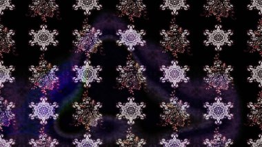 Çok renkli, zarif küçük çiçekler ve siyah renkli komik böcekler, raster desen, illüstrasyon..