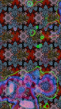 Raster illüstrasyonu. Tarafsız ve siyah renklerde. 3D çiçekler, çizim.