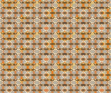 Çocuksu tasarım. Elle çizilmiş çiçek desenli Raster çizimi. Tekstil, kumaş, ambalaj, hatıra defteri için hoş bir çiçek arkaplanı. Bej ve kahverengi arkaplanda.