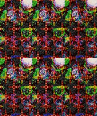 Renkli Bahar Teması eskiz kalıbı. Raster illüstrasyonundaki çiçek desenli çizim. Süslü kumaş deseni. Düz Çiçek Elementleri Tasarımı.