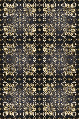 Gri, kahverengi ve bej renklerde altın tekrarlayan elementlerle soyut arkaplan. Kusursuz oryantal klasik altın desen.