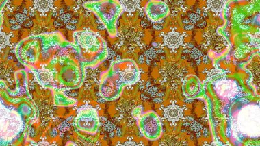 Çiçekli yaz çiçekleri. Küçük renkli çiçekler. Küçük çiçekte güzel bir desen. Moda baskıları için zarif bir şablon. Motley illüstrasyonu. Çizim.