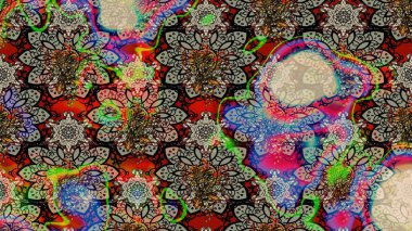 Çiçekler suluboya stilinde gri ve nötr renklerde. Raster illüstrasyonunda çiçek deseni çizimi.