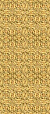 Sarı, bej ve kahverengi renklerde altın antika ortaçağ dekoratifi, yaprakları ve altın desenli süslemeleri olan pürüzsüz bir desen. Kusursuz kraliyet lüksü, altın barok kumaş rengi..