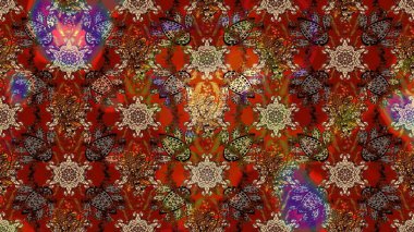 Çizim raster deseni. Çiçek arkaplan. Güzel kumaş deseni.