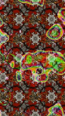 Tropik çiçekler. Gömlek, arka plan modelini çiz. Kahverengi renkte çiçekler.