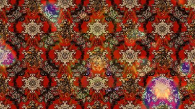 Renkli Bahar Teması eskiz kalıbı. Raster illüstrasyonu. Kahverengi, kırmızı ve bej renkli çiçek buketi suluboya. Düz Çiçek Elementleri Tasarımı.