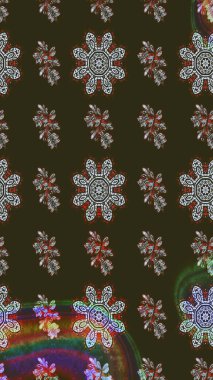 Çiçekler suluboya tarzında kahverengi ve gri renklerde. Raster illüstrasyonunda çiçek deseni çizimi.