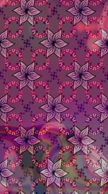 Mor renklerde. Raster illüstrasyonu. Anti-stres için Raster soyut şablon sayfası.