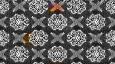 Raster illüstrasyonu. Robot resim. Küçük çiçekte sevimli çiçek deseni var..