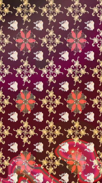 Gömlek, arka plan modelini çiz. Kahverengi renkli çiçekler. Tropik çiçekler.