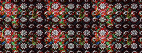 Süslü kumaş deseni. Raster deseni. Çiçekli çiçek deseni, suluboya..