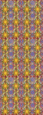 Kumaş, duvar kağıdı ve kağıt üzerine baskı yapmak için gelişen arka plan. Moda arka planında parlak buketler. Raster illüstrasyonu. Sevimli, pürüzsüz desenli, bağbozumu tarzında küçük bir çiçek..