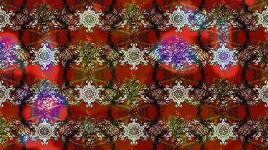 Nazik, narin çiçek arkaplanı. Kahverengi ve kırmızı renkte çiçekler. Raster çiçek desenli ve çiçekli..