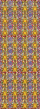 Kumaş, duvar kağıdı ve kağıt üzerine baskı yapmak için gelişen arka plan. Moda arka planında parlak buketler. Raster illüstrasyonu. Sevimli, pürüzsüz desenli, bağbozumu tarzında küçük bir çiçek..