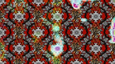 Anti-stres için soyut örnek sayfası. Raster illüstrasyonu. Gri ve kırmızı renklerde.