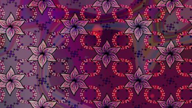 Düz Çiçek Elementleri Tasarımı. Raster güzel kumaş deseni çiziyor. Çiçek deseni. Renkli Bahar Teması çizim şablonu.