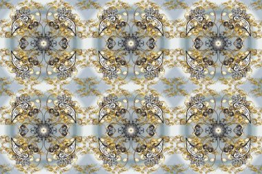 2027 Noel 'i, kar tanesi, yeni yıl. Gri, bej ve kahverengi renklerde, altın elementlerle.