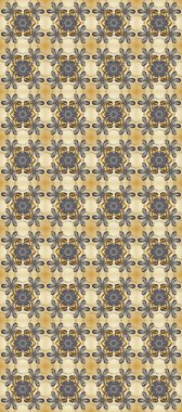 Klasik raster şablonu. Tekrarlayan ögelerle soyut arkaplan çiz. Bej, gri, nötr ve altın desenli.