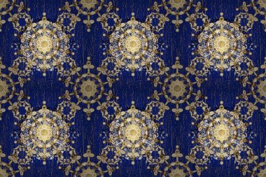 Patina. Altın kaplamalı beyaz ve mavi arka plan. Küçük bir alan derinliği. Altın elementlerle beyaz ve mavi renklerde desen. Kusursuz ahşap oyma. Lüks. Oyma. Klasik mobilya stili.