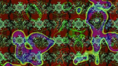 Çiçekler kırmızı ve yeşil renklerde. Raster düz çiçek çizim deseni. Tasarım hediye paketi, tebrik kartları, posterler ve afiş tasarımı.