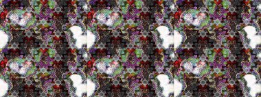 Raster illüstrasyonu. Eski usul küçük çiçekli şirin bir eskiz deseni. Kumaş, duvar kağıdı ve kağıt üzerine baskı yapmak için gelişen arka plan. Moda arka planında parlak buketler.