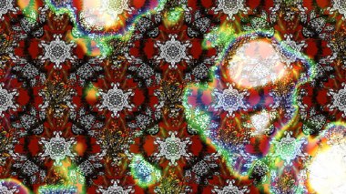 Raster illüstrasyonundaki çiçek desenli çizim. Gri ve kahverengi renkte çiçekler.