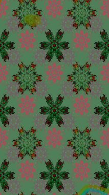 Düz Çiçek Elementleri Tasarımı. Renkli Yaz Temalı eskiz kalıbı. Yazdır. Raster çiçekli arka plan. Güzel eskiz şekli. Şirin kumaş deseni.