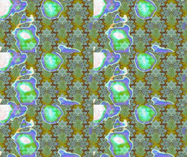 Çiçekli eskiz deseni. Yeşil renkli çiçekler. El çizimi. Suluboya çizimi.