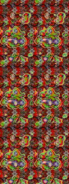 Çiçek arkaplan. Doğum günü kartı ya da düğün davetiyesi. Çiçekli tebrik kartı. Kırmızı ve kahverengi renklerde. Raster illüstrasyonu. Suluboya çiçek buketi.