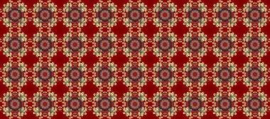 Klasik raster sarısı, kusursuz desen. Çiçek süsü kumaş deseni, cam, çiçek desenli metal kırmızı, kahverengi ve bej renklerinde altın elementler..