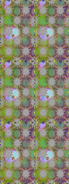 Güzel kumaş deseni. Raster suluboya deseni, narin çiçekler, yeşil çiçekler, tebrik kartı şablonu..