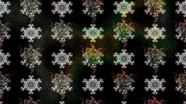 Siyah renklerde. Raster illüstrasyonu. Siyah renkte siyah papatya deseni.