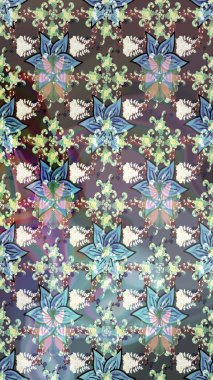 Suluboya tarzında gri renkli çiçekler. Raster illüstrasyonunda çiçek deseni çizimi.