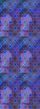 Mavi ve mor renkli çiçekler suluboya tarzında. Mavi ve menekşe renginde çiçekler olan çiçek deseni çiz.