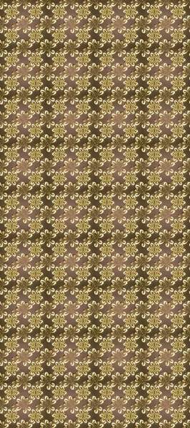 Klasik raster sarısı, kusursuz desen. Çiçek süsü kumaş deseni, cam, çiçek desenli metal kahverengi, bej ve altın elementli nötr renkler..