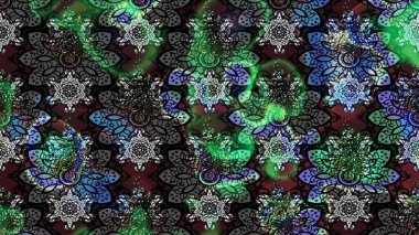 Nazik, narin çiçek arkaplanı. Çiçekli karalama şeklinde Raster çiçek deseni. Gri ve siyah renkte çiçekler.