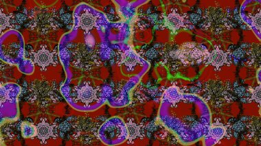 Yumuşak, yaz çiçekli arka plan. Çiçekli karalama şeklinde Raster çiçek deseni. Kırmızı ve kahverengi renkte çiçekler.