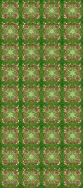 Yeşil, kahverengi ve altın elementli nötr renklerde altın pürüzsüz desen. Yeşil, kahverengi ve altın elementli nötr renklerde kusursuz klasik desen. Noel, kar tanesi, yeni yıl.