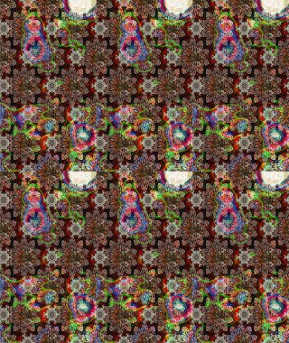 Düz Çiçek Elementleri Tasarımı. Raster Şirin kumaş deseni. Eskiz klasiği. Renkli Bahar Teması çizim şablonu.