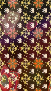 Raster deseni. Süslü kumaş deseni. Çiçekli çiçek deseni, suluboya..