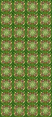 Yeşil, kahverengi ve altın elementli nötr renklerde altın pürüzsüz desen. Yeşil, kahverengi ve altın elementli nötr renklerde kusursuz klasik desen. Noel, kar tanesi, yeni yıl.